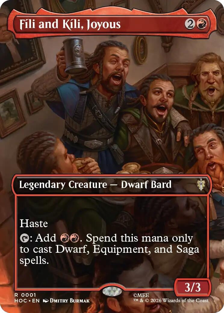 Image for Fili and Kili, Joyous (Borderless) (The Hobbit: Eternal-Legal) (1) (HOC) - Magic: The Gathering