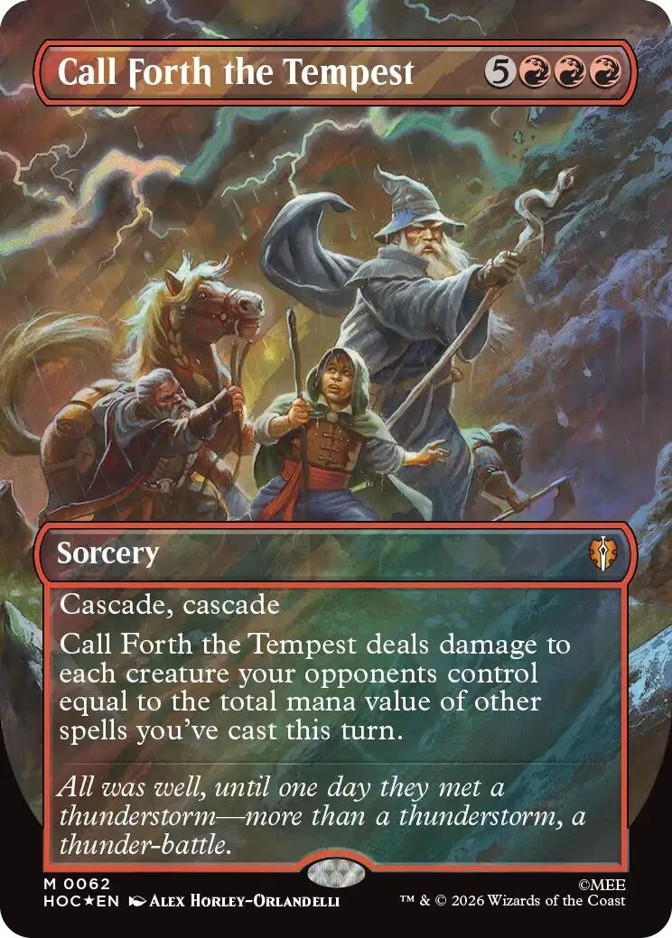 Image for Call Forth the Tempest (Borderless) (Surge Foil) (The Hobbit: Eternal-Legal) (62) (HOC) - Magic: The Gathering