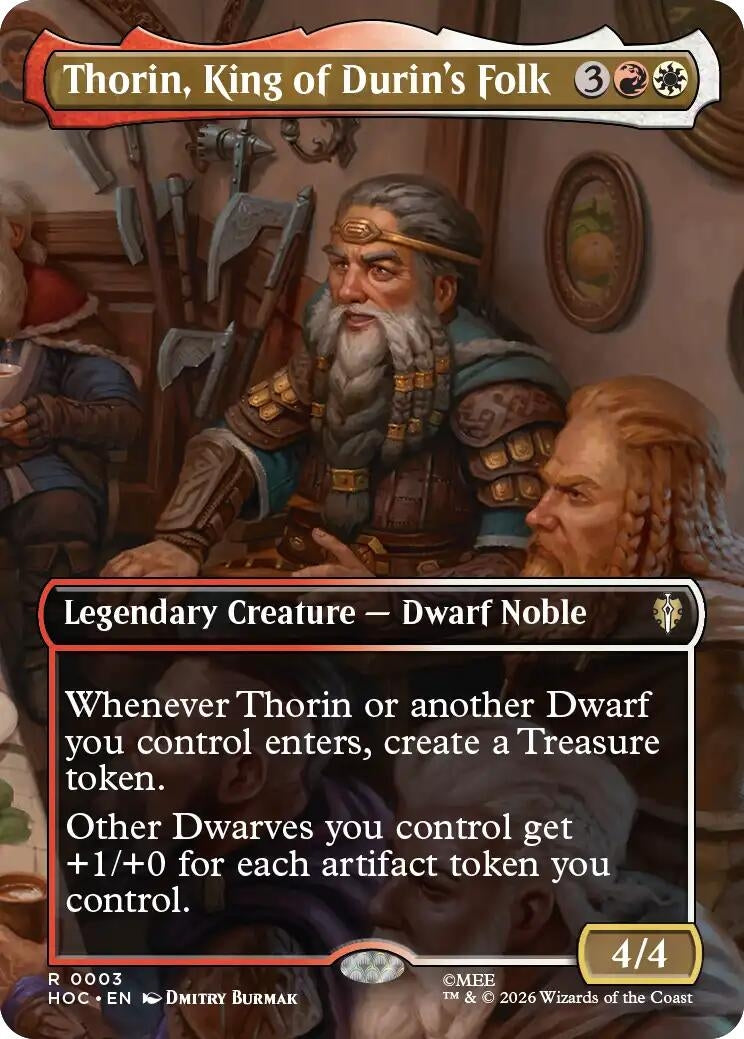 Image for Thorin, King of Durin's Folk (Borderless) (The Hobbit: Eternal-Legal) (3) (HOC) - Magic: The Gathering