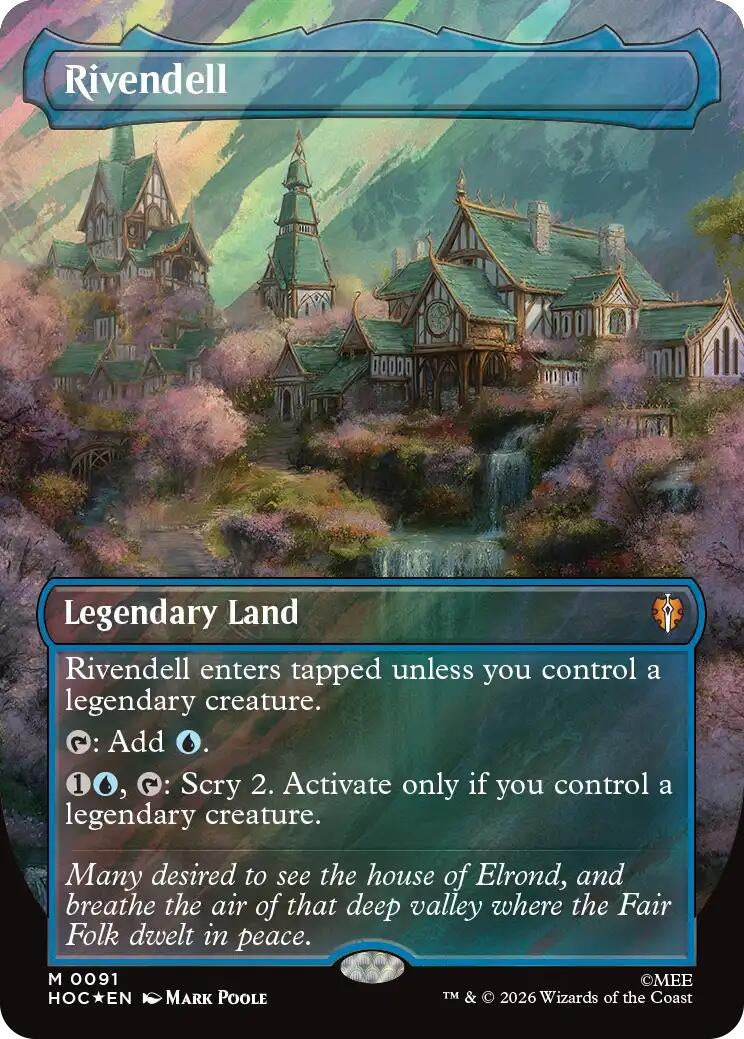 Image for Rivendell (Borderless) (Surge Foil) (The Hobbit: Eternal-Legal) (91) (HOC) - Magic: The Gathering