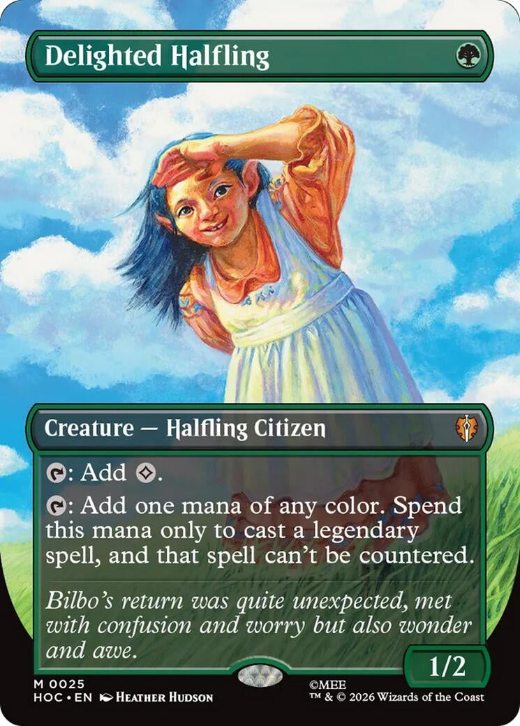 Image for Delighted Halfling (Borderless) (The Hobbit: Eternal-Legal) (25) (HOC) - Magic: The Gathering