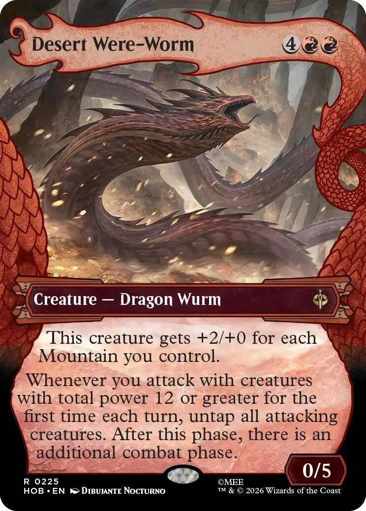 Image for Desert Were-Worm (Showcase) (The Hobbit) (225) (HOB) - Magic: The Gathering