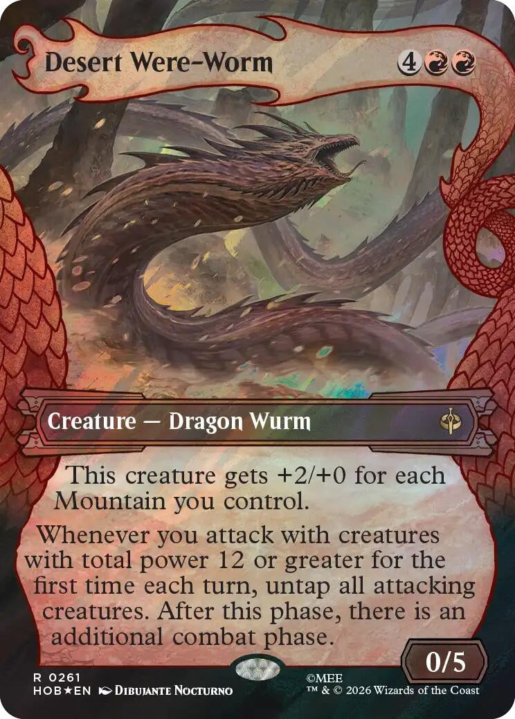 Image for Desert Were-Worm (Showcase) (Surge Foil) (The Hobbit) (261) (HOB) - Magic: The Gathering