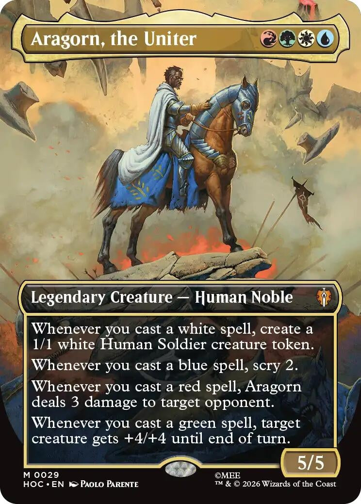 Image for Aragorn, the Uniter (Borderless) (The Hobbit: Eternal-Legal) (29) (HOC) - Magic: The Gathering