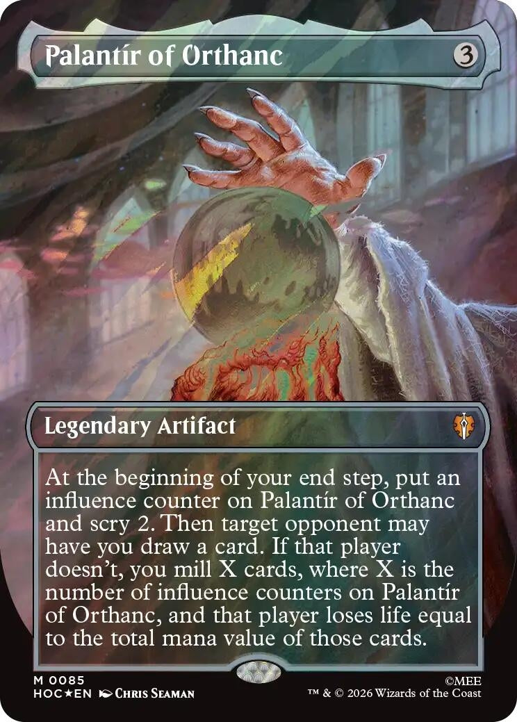 Image for Palantir of Orthanc (Borderless) (Surge Foil) (The Hobbit: Eternal-Legal) (85) (HOC) - Magic: The Gathering
