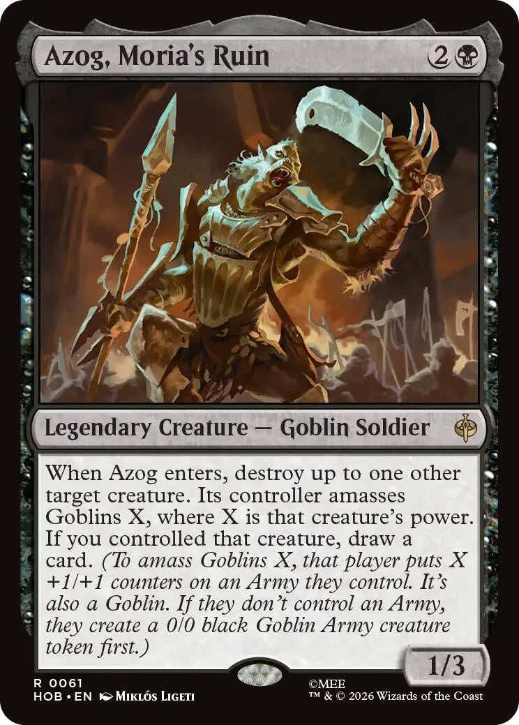 Image for Azog, Moria's Ruin (The Hobbit) (61) (HOB) - Magic: The Gathering