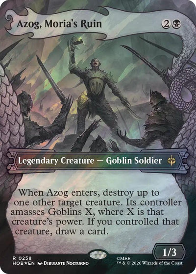 Azog, Moria's Ruin (Showcase) (Surge Foil) (The Hobbit) (258) (HOB)