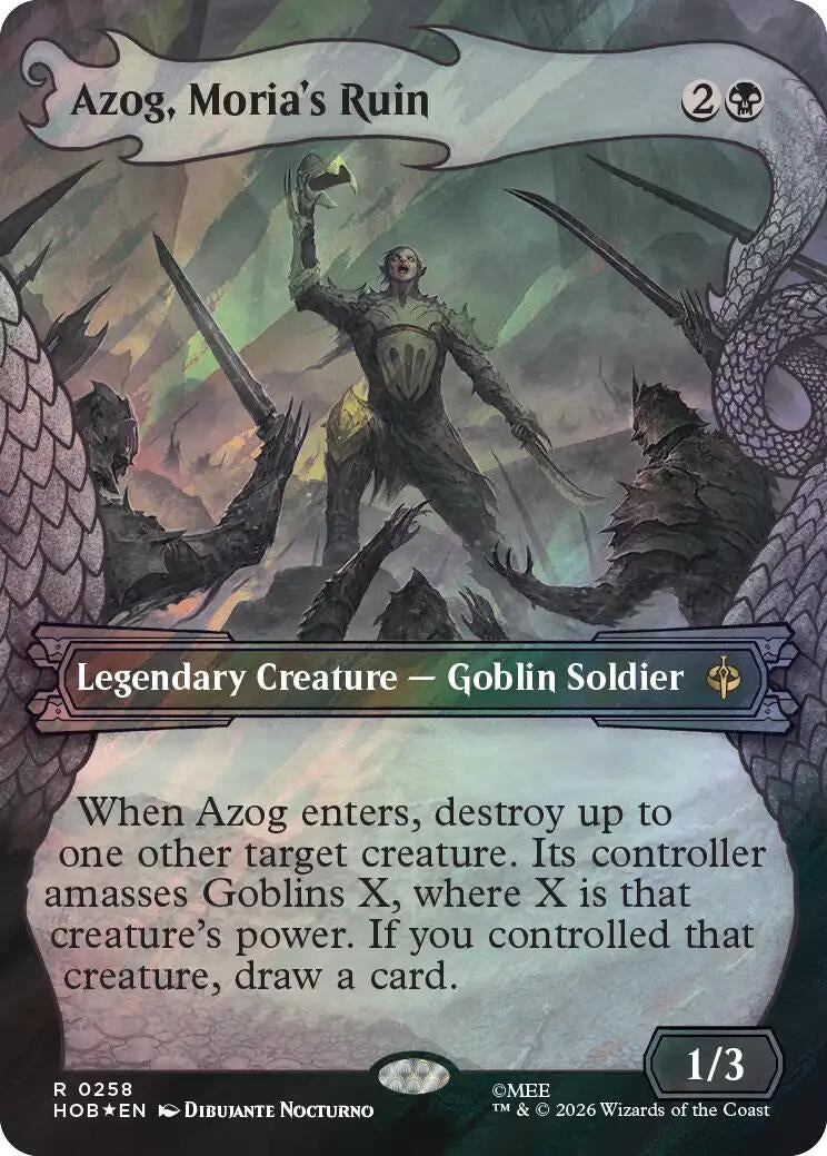Image for Azog, Moria's Ruin (Showcase) (Surge Foil) (The Hobbit) (258) (HOB) - Magic: The Gathering