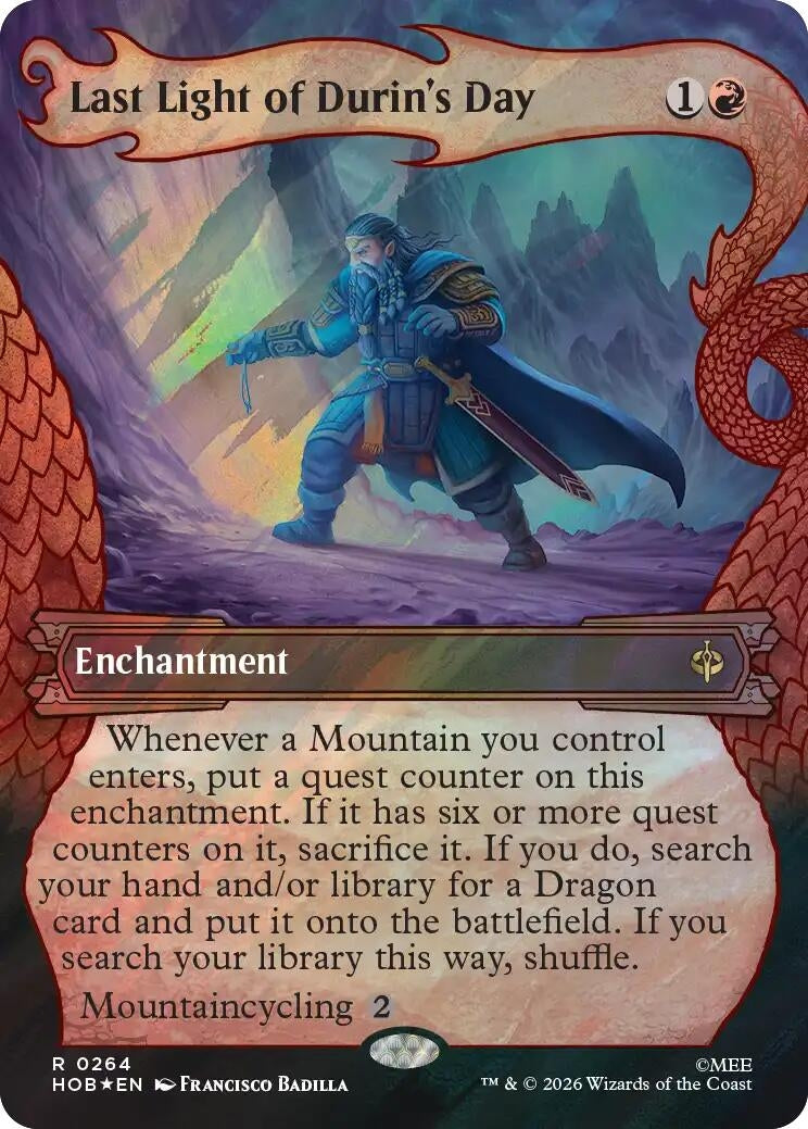 Image for Last Light of Durin's Day (Showcase) (Surge Foil) (The Hobbit) (264) (HOB) - Magic: The Gathering