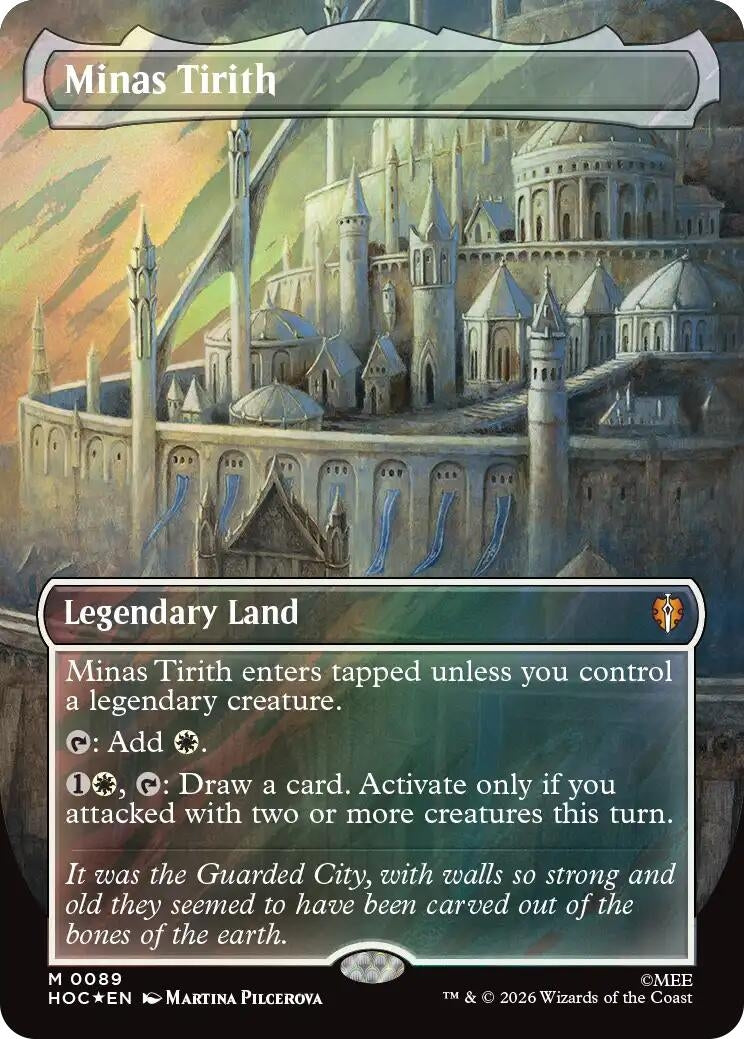 Image for Minas Tirith (Borderless) (Surge Foil) (The Hobbit: Eternal-Legal) (89) (HOC) - Magic: The Gathering
