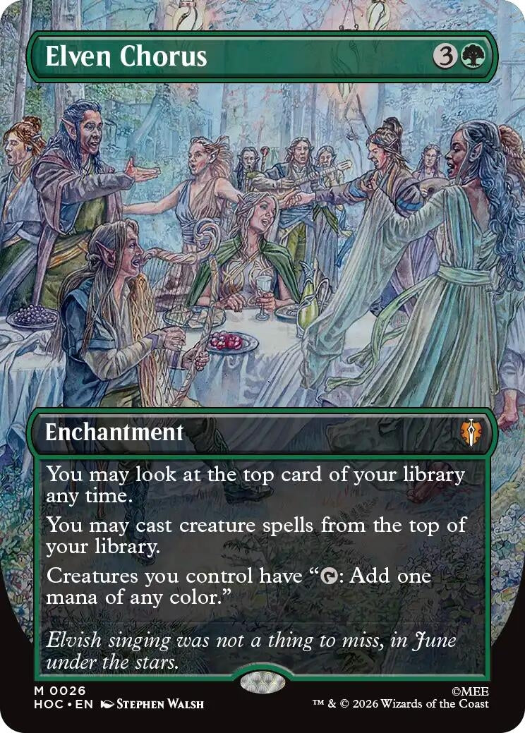 Image for Elven Chorus (Borderless) (The Hobbit: Eternal-Legal) (26) (HOC) - Magic: The Gathering
