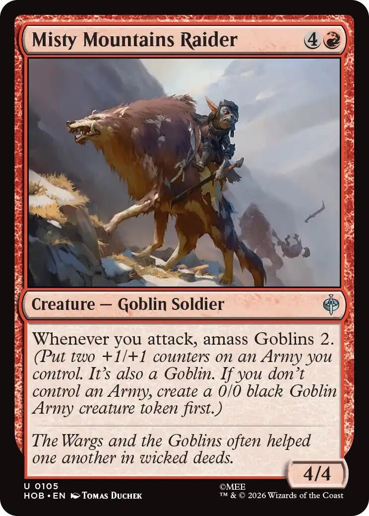 Image for Misty Mountains Raider (The Hobbit) (105) (HOB) - Magic: The Gathering