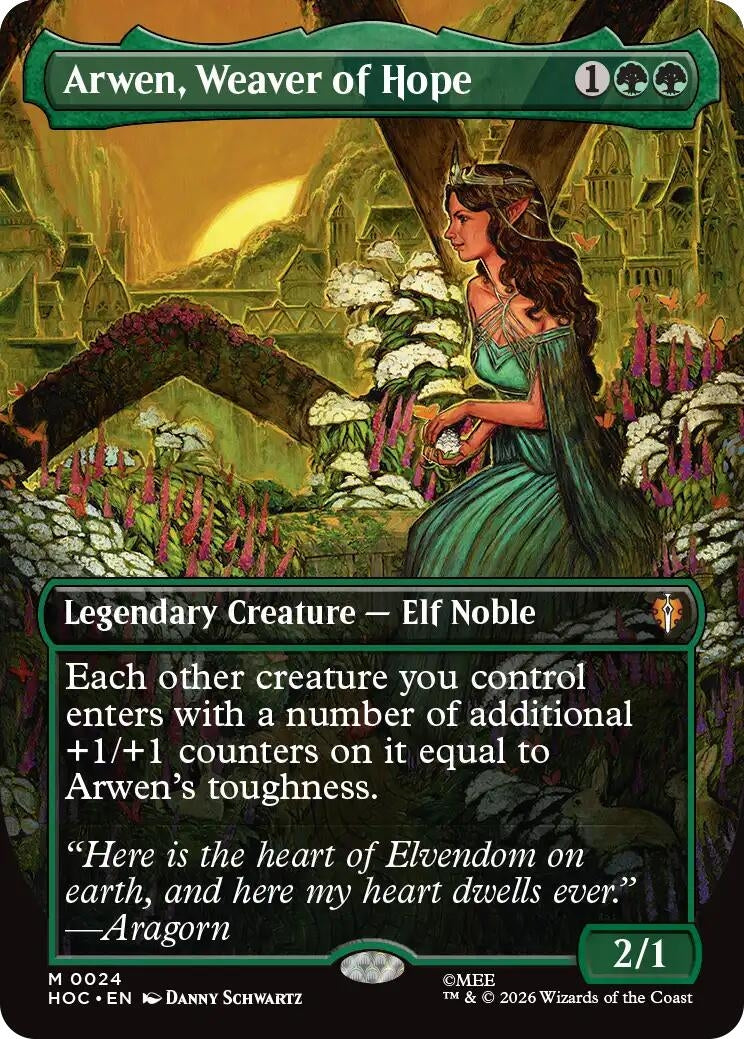 Image for Arwen, Weaver of Hope (Borderless) (The Hobbit: Eternal-Legal) (24) (HOC) - Magic: The Gathering