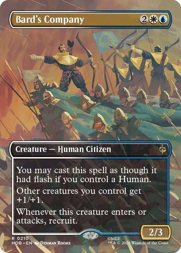 Image for Bard's Company (Borderless) (The Hobbit) (210) (HOB) - Magic: The Gathering