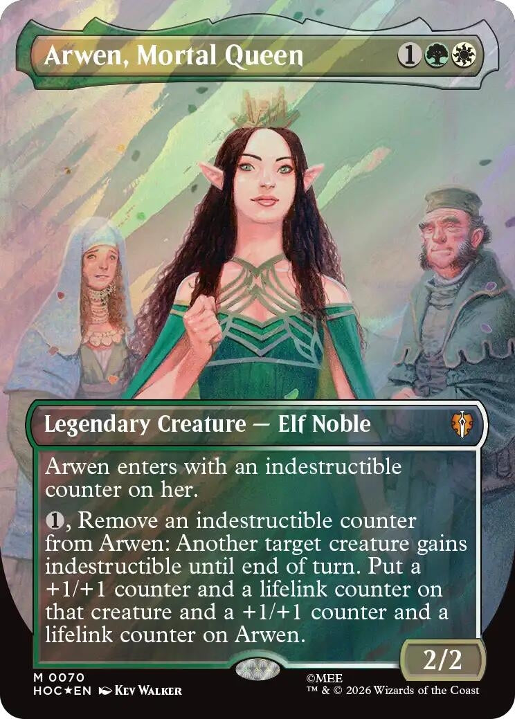 Image for Arwen, Mortal Queen (Borderless) (Surge Foil) (The Hobbit: Eternal-Legal) (70) (HOC) - Magic: The Gathering