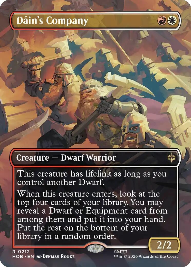 Image for Dain's Company (Borderless) (The Hobbit) (212) (HOB) - Magic: The Gathering