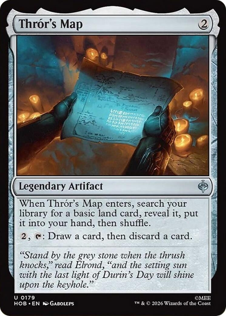 Image for Thror's Map (The Hobbit) (179) (HOB) - Magic: The Gathering