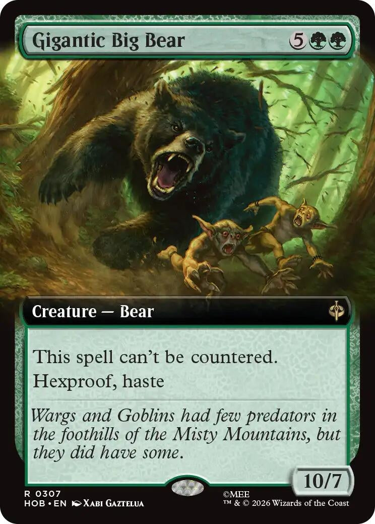 Image for Gigantic Big Bear (Extended Art) (The Hobbit) (307) (HOB) - Magic: The Gathering