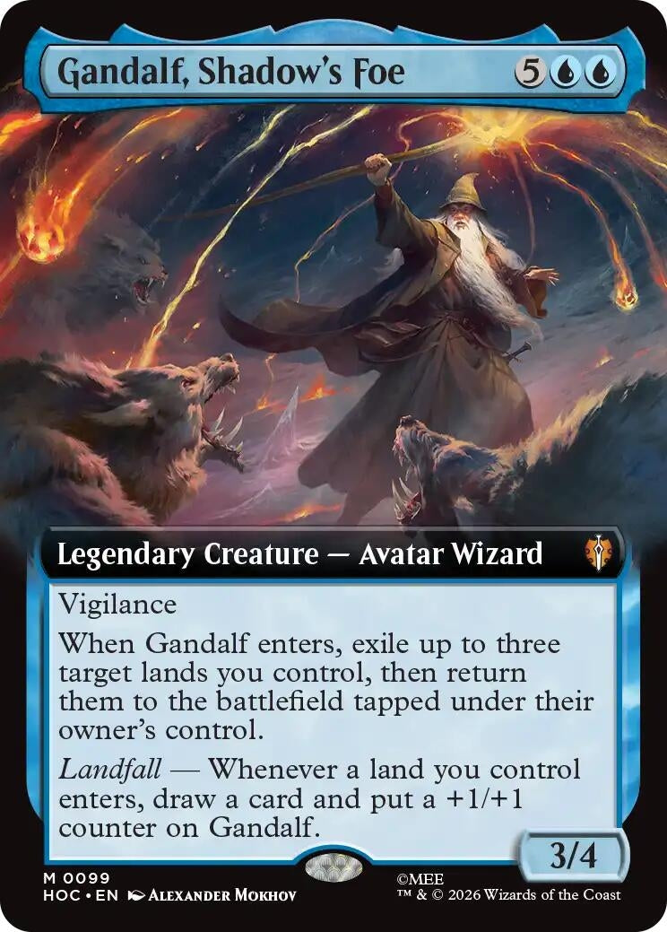 Image for Gandalf, Shadow's Foe (Extended Art) (The Hobbit: Eternal-Legal) (99) (HOC) - Magic: The Gathering