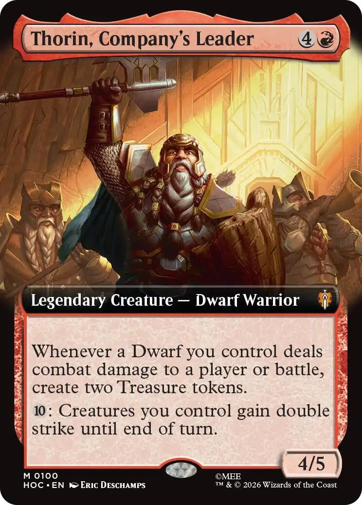 Image for Thorin, Company's Leader (Extended Art) (The Hobbit: Eternal-Legal) (100) (HOC) - Magic: The Gathering
