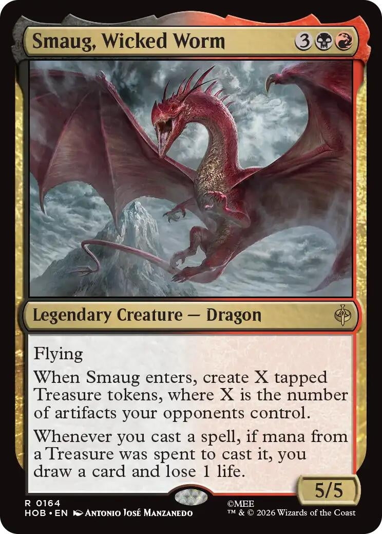 Image for Smaug, Wicked Worm (The Hobbit) (164) (HOB) - Magic: The Gathering