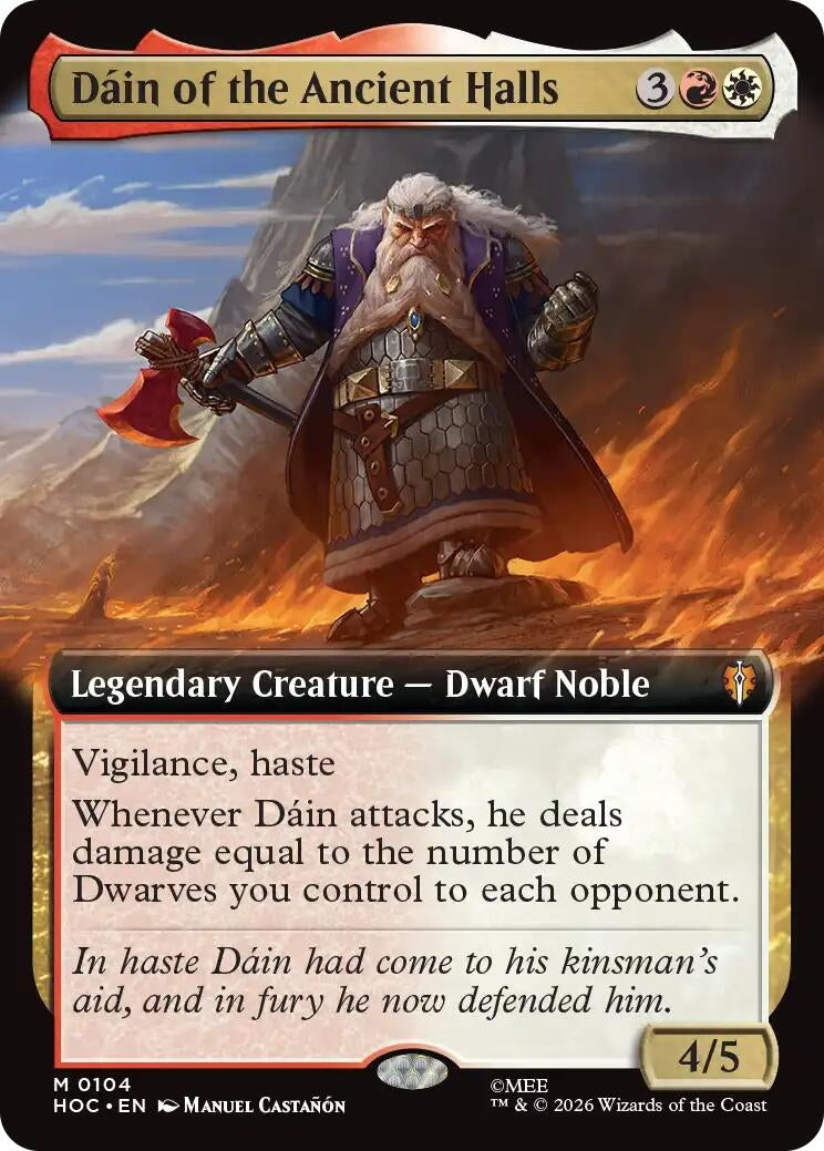 Image for Dain of the Ancient Halls (Extended Art) (The Hobbit: Eternal-Legal) (104) (HOC) - Magic: The Gathering