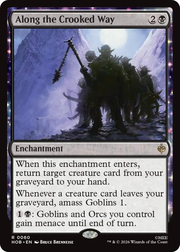 Image for Along the Crooked Way (The Hobbit) (60) (HOB) - Magic: The Gathering