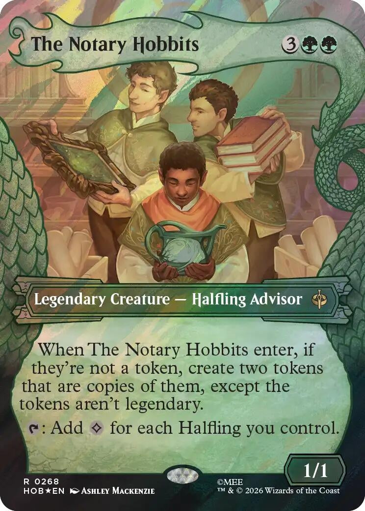 Image for The Notary Hobbits (Showcase) (Surge Foil) (The Hobbit) (268) (HOB) - Magic: The Gathering