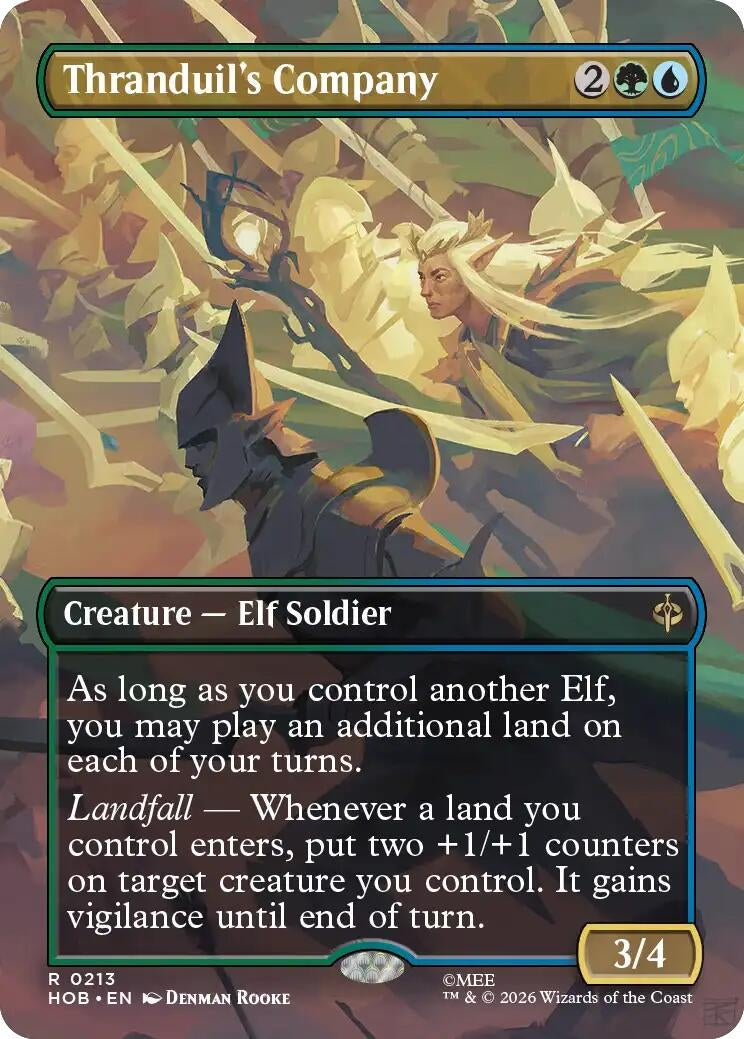 Image for Thranduil's Company (Borderless) (The Hobbit) (213) (HOB) - Magic: The Gathering