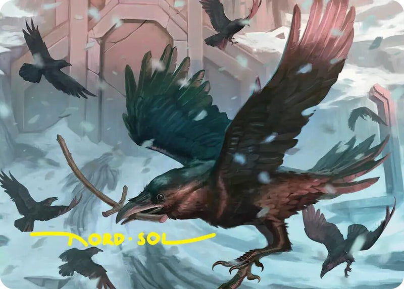 Image for Ravenhill Flock Art Card (Gold-Stamped Signature) (Art Series: The Hobbit) (11) (ASHOB) - Magic: The Gathering