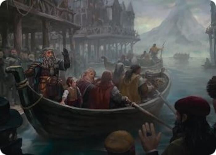 Image for Uneasy Partings Art Card (Art Series: The Hobbit) (14) (ASHOB) - Magic: The Gathering