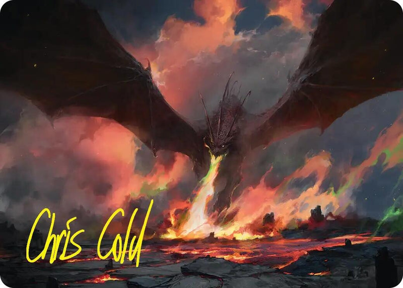Image for Smaug, the Great Calamity Art Card (Gold-Stamped Signature) (Art Series: The Hobbit) (17) (ASHOB) - Magic: The Gathering