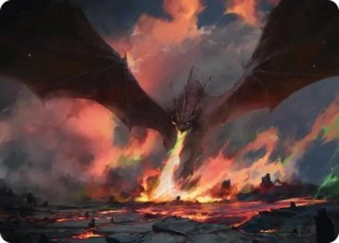 Image for Smaug, the Great Calamity Art Card (Art Series: The Hobbit) (17) (ASHOB) - Magic: The Gathering
