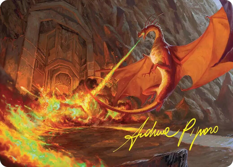 Image for Smaug's Fury Art Card (Gold-Stamped Signature) (Art Series: The Hobbit) (18) (ASHOB) - Magic: The Gathering