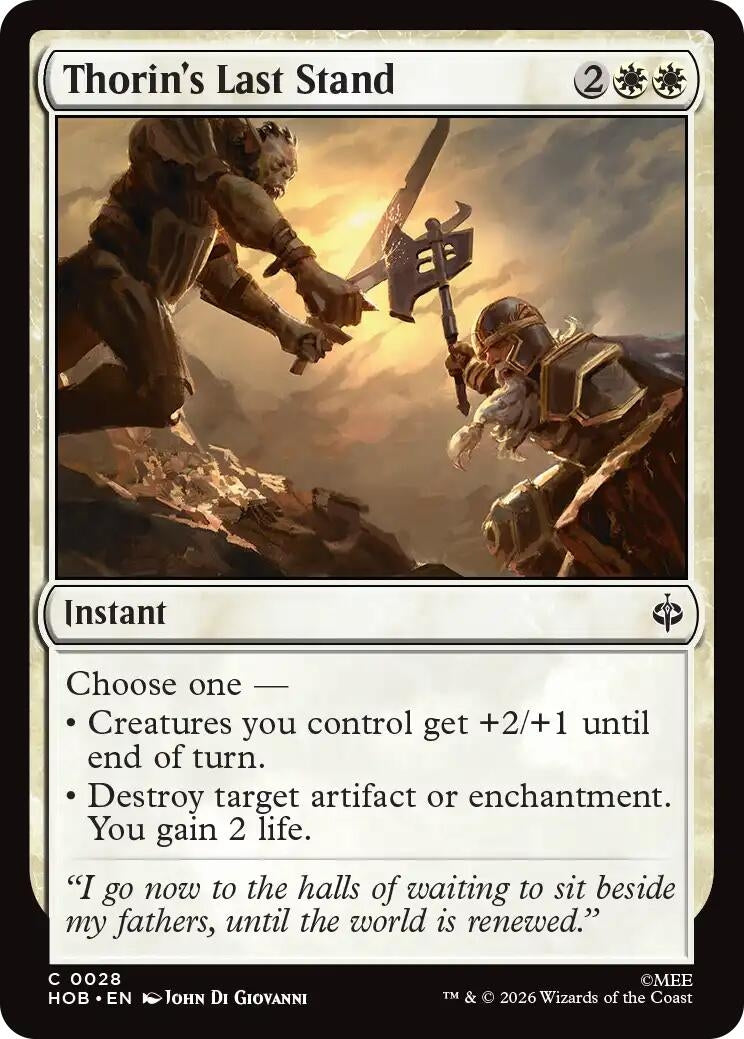 Image for Thorin's Last Stand (The Hobbit) (28) (HOB) - Magic: The Gathering