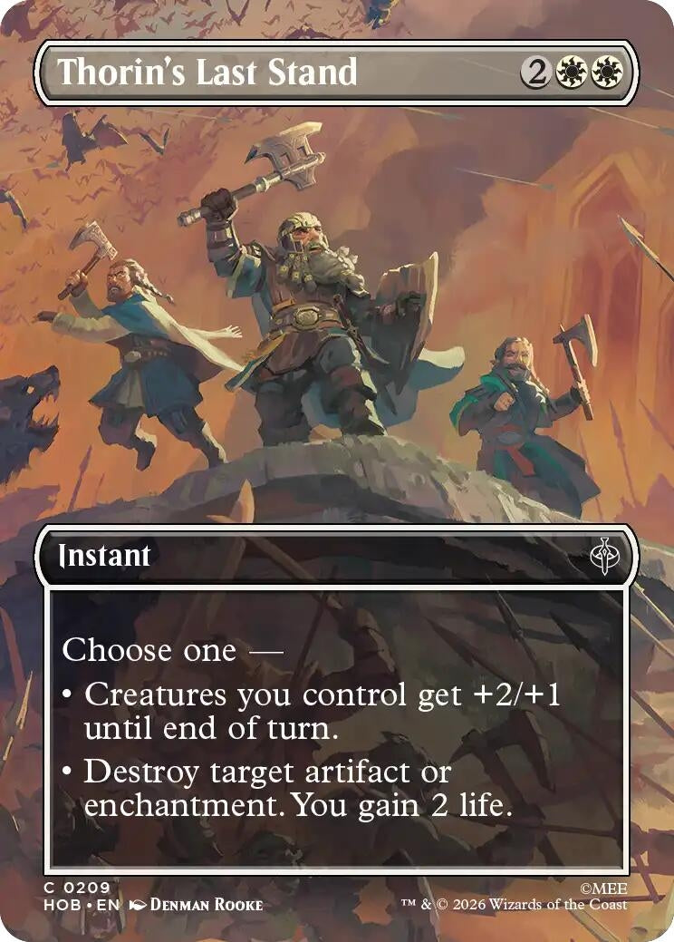 Image for Thorin's Last Stand (Borderless) (The Hobbit) (209) (HOB) - Magic: The Gathering