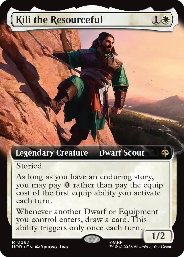 Image for Kili the Resourceful (Extended Art) (The Hobbit) (287) (HOB) - Magic: The Gathering