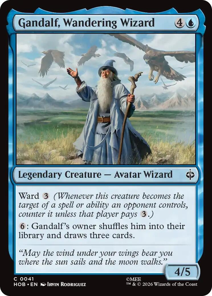 Image for Gandalf, Wandering Wizard (The Hobbit) (41) (HOB) - Magic: The Gathering