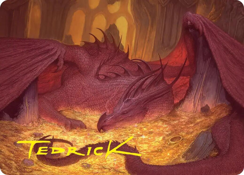 Image for Smaug the Magnificent Art Card (Gold-Stamped Signature) (Art Series: The Hobbit) (43) (ASHOB) - Magic: The Gathering