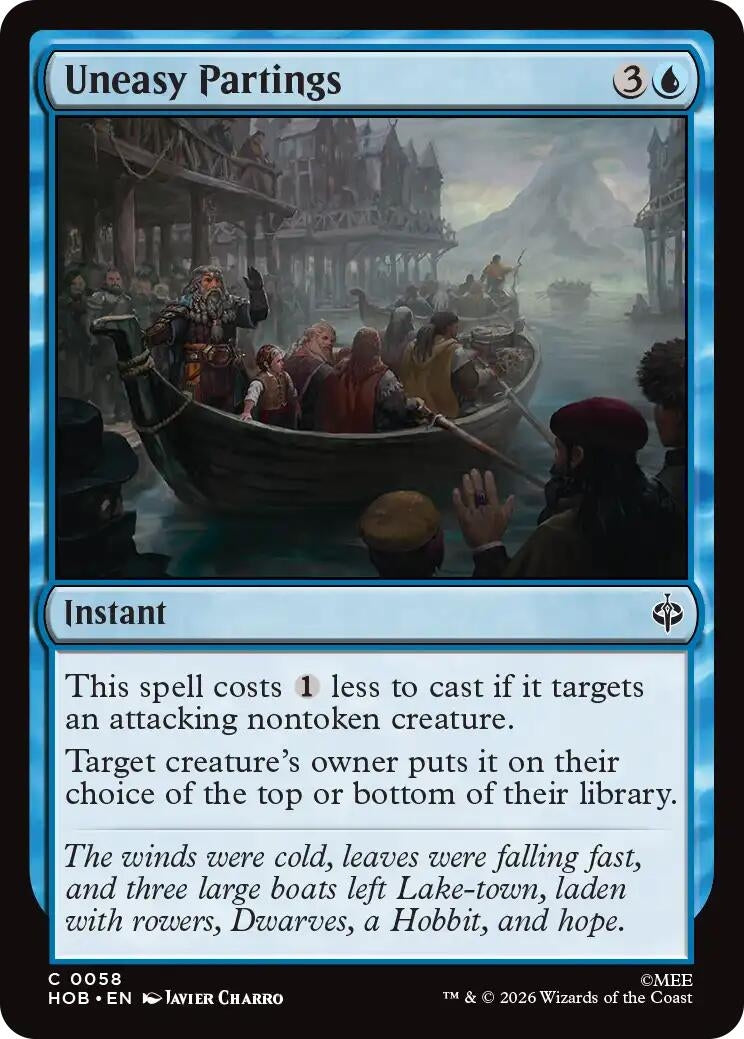 Image for Uneasy Partings (The Hobbit) (58) (HOB) - Magic: The Gathering