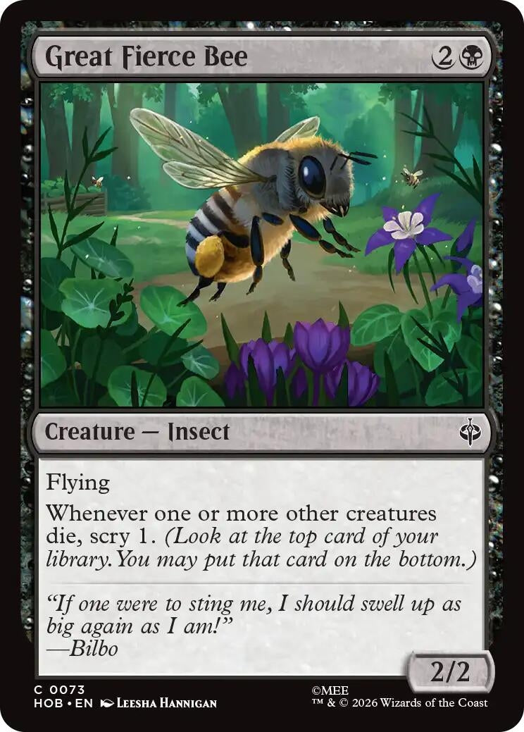 Image for Great Fierce Bee (The Hobbit) (73) (HOB) - Magic: The Gathering
