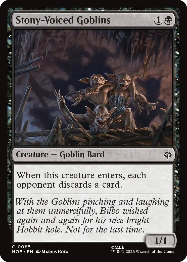 Image for Stony-Voiced Goblins (The Hobbit) (85) (HOB) - Magic: The Gathering
