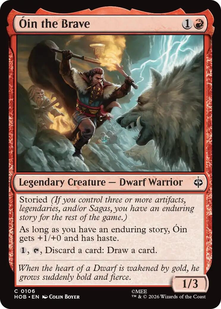 Image for Oin the Brave (The Hobbit) (106) (HOB) - Magic: The Gathering