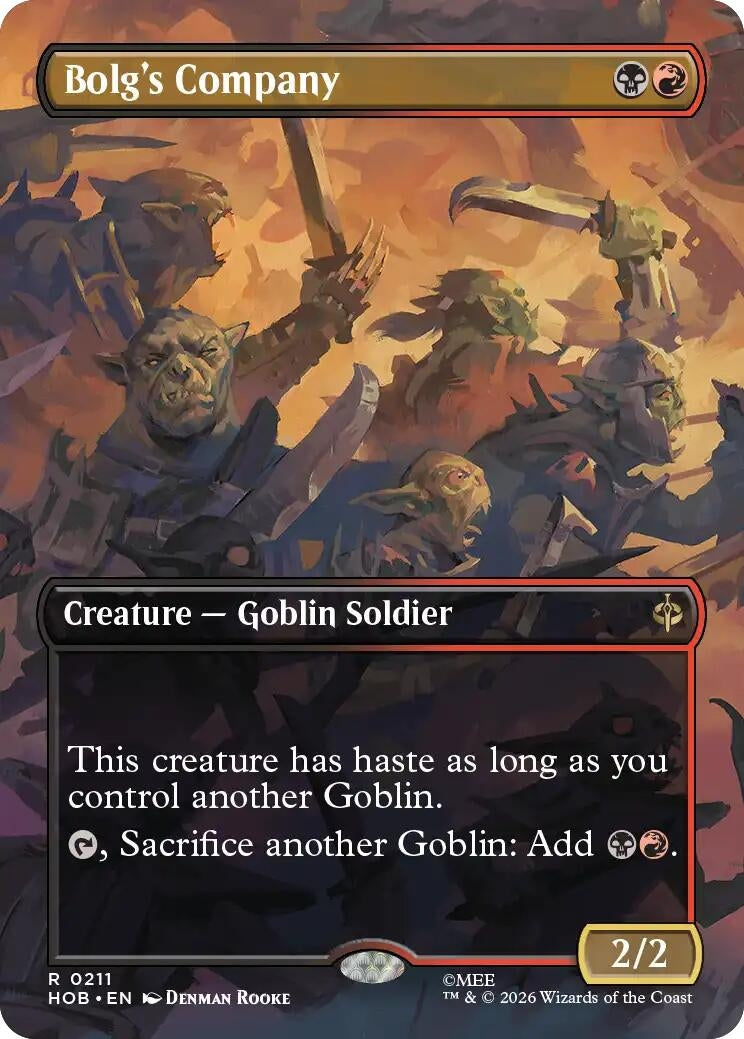 Image for Bolg's Company (Borderless) (The Hobbit) (211) (HOB) - Magic: The Gathering