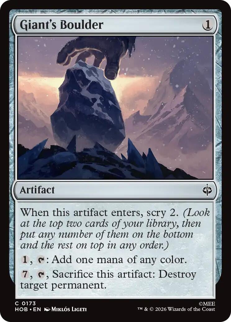 Image for Giant's Boulder (The Hobbit) (173) (HOB) - Magic: The Gathering