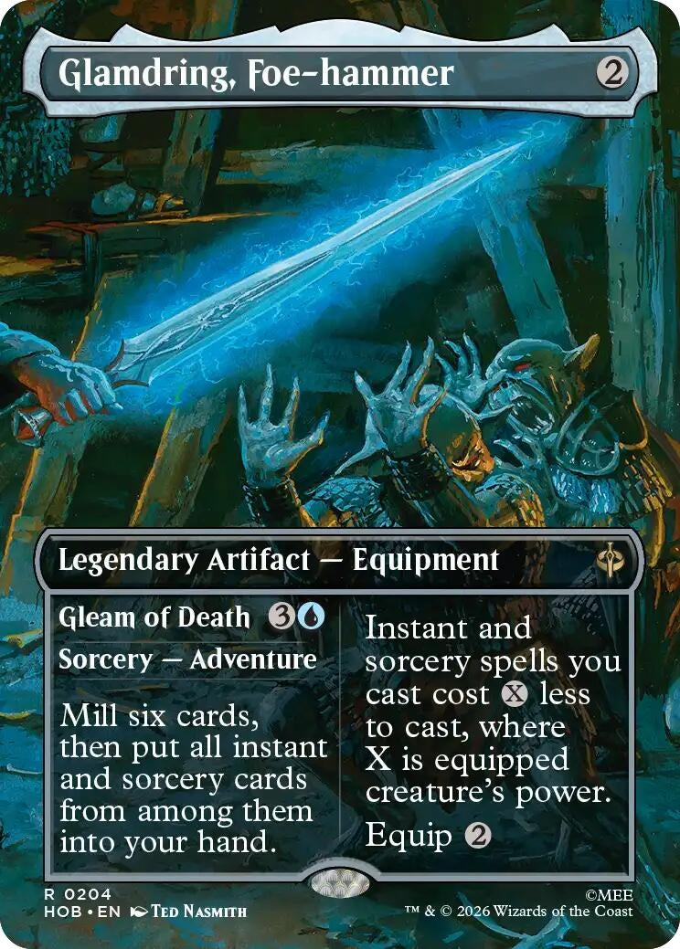 Image for Glamdring, Foe-hammer (Borderless) (The Hobbit) (204) (HOB) - Magic: The Gathering