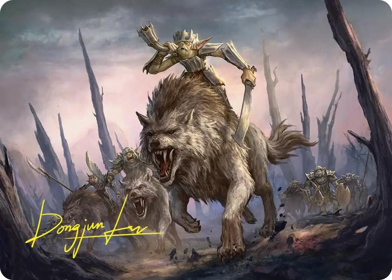 Image for Signal the Onslaught Art Card (Gold-Stamped Signature) (Art Series: The Hobbit) (52) (ASHOB) - Magic: The Gathering