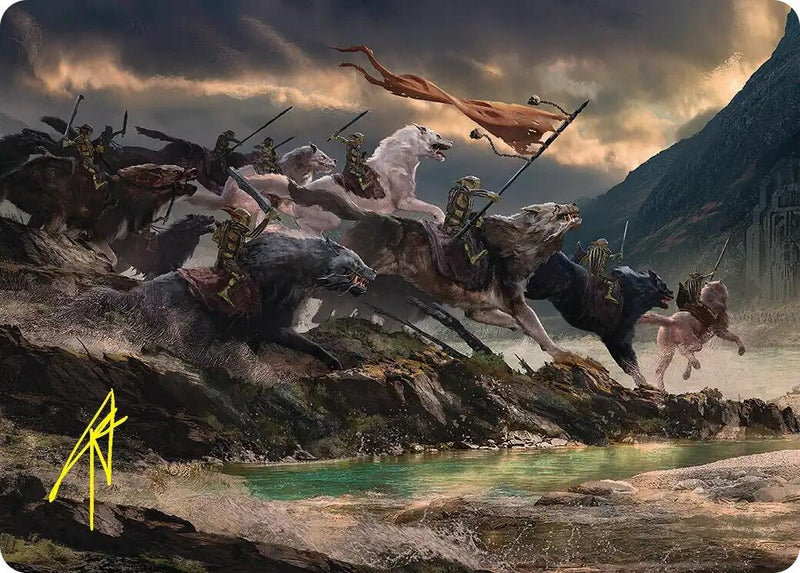 Image for Tide of Fury and Disorder Art Card (Gold-Stamped Signature) (Art Series: The Hobbit) (53) (ASHOB) - Magic: The Gathering