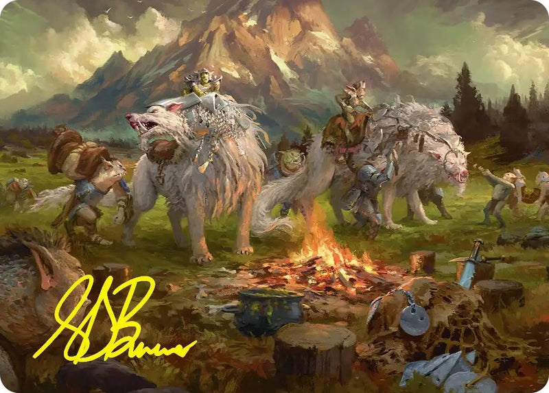 Image for Mount Gundabad Mobilizes Art Card (Gold-Stamped Signature) (Art Series: The Hobbit) (54) (ASHOB) - Magic: The Gathering
