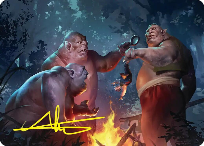 Image for Tom, Bert, and William Art Card (Gold-Stamped Signature) (Art Series: The Hobbit) (25) (ASHOB) - Magic: The Gathering